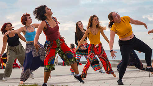 outdoor dance class